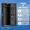 imageGreenvelly 10 Gun Safe for Rifles and PistolsGun Cabinet with Password Lock for HomeOfficeBedroom1014GunsAssembly RequiredBlack