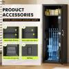 imageGreenvelly 1416 Gun Safe for Rifles and PistolsQuick Access Rifle Gun Safe with Keyboard Lock Gun Cabinets for Rifles and Shotguns with Pocket and Rifle Rack for HomeBlack