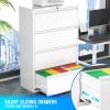 imageGreenvelly 2 Drawer File Cabinet Black Metal Lateral File Cabinet with Lock Office Filing Cabinet for LegalLetterA4F4 Size with Hanging FilesampampKey Lockable File Cabinets for Home OfficeWhite