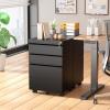 imageGreenvelly 2 Drawer File Cabinet Black Metal Lateral File Cabinet with Lock Office Filing Cabinet for LegalLetterA4F4 Size with Hanging FilesampampKey Lockable File Cabinets for Home OfficeBlack