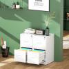 imageGreenvelly 2 Drawer File Cabinet Black Metal Lateral File Cabinet with Lock Office Filing Cabinet for LegalLetterA4F4 Size with Hanging FilesampampKey Lockable File Cabinets for Home OfficeWhite