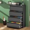 imageGreenvelly 2 Drawer File Cabinet Black Metal Lateral File Cabinet with Lock Office Filing Cabinet for LegalLetterA4F4 Size with Hanging FilesampampKey Lockable File Cabinets for Home OfficeBlack