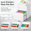 imageGreenvelly 2 Drawer File Cabinet Black Metal Lateral File Cabinet with Lock Office Filing Cabinet for LegalLetterA4F4 Size with Hanging FilesampampKey Lockable File Cabinets for Home OfficeWhite