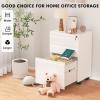 imageGreenvelly 3 Drawer Mobile File Cabinet with Lock Fully Assembled Rolling File Cabinet Except Casters Under Desk File Cabinet with Wheels for Home Office Fit LegalLetterA4 File Assembled WhiteWhite