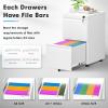 imageGreenvelly 3 Drawer Mobile File Cabinet with Lock Fully Assembled Rolling File Cabinet Except Casters Under Desk File Cabinet with Wheels for Home Office Fit LegalLetterA4 File Assembled WhiteWhite