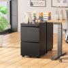 imageGreenvelly 3 Drawer Mobile File Cabinet with Lock Fully Assembled Rolling File Cabinet Except Casters Under Desk File Cabinet with Wheels for Home Office Fit LegalLetterA4 File Assembled WhiteBlack