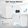 imageGreenvelly 3 Drawer Mobile File Cabinet with Lock Fully Assembled Rolling File Cabinet Except Casters Under Desk File Cabinet with Wheels for Home Office Fit LegalLetterA4 File Assembled WhiteWhite
