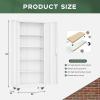 imageGreenvelly 73quot Storage Cabinet with WheelsBlack Metal Rolling Garage Cabinet with Locking Doors and 4 Adjustable Shelves for HomeKitchenOfficeWarehouse32quot W x 16quot DWhite