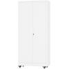 imageGreenvelly 73quot Storage Cabinet with WheelsBlack Metal Rolling Garage Cabinet with Locking Doors and 4 Adjustable Shelves for HomeKitchenOfficeWarehouse32quot W x 16quot DWhite