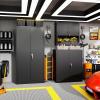 imageGreenvelly 73quot Storage Cabinet with WheelsBlack Metal Rolling Garage Cabinet with Locking Doors and 4 Adjustable Shelves for HomeKitchenOfficeWarehouse32quot W x 16quot DBlack