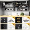 imageGreenvelly 73quot Storage Cabinet with WheelsBlack Metal Rolling Garage Cabinet with Locking Doors and 4 Adjustable Shelves for HomeKitchenOfficeWarehouse32quot W x 16quot DBlack