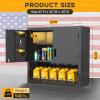 imageGreenvelly 73quot Storage Cabinet with WheelsBlack Metal Rolling Garage Cabinet with Locking Doors and 4 Adjustable Shelves for HomeKitchenOfficeWarehouse32quot W x 16quot DBlack