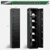 imageGreenvelly 9 Door Storage Locker for Employee Metal Locker for Office Gym Shool Lockable Black Steel Locker with Lock and Card Slot for HomeGarageBlack