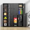 imageGreenvelly 9 Door Storage Locker for Employee Metal Locker for Office Gym Shool Lockable Black Steel Locker with Lock and Card Slot for HomeGarageBlack