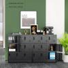imageGreenvelly 9 Door Storage Locker for Employee Metal Locker for Office Gym Shool Lockable Black Steel Locker with Lock and Card Slot for HomeGarageBlack