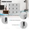 imageGreenvelly 9 Door Storage Locker for Employee Metal Locker for Office Gym Shool Lockable Black Steel Locker with Lock and Card Slot for HomeGarageGrey
