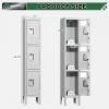 imageGreenvelly 9 Door Storage Locker for Employee Metal Locker for Office Gym Shool Lockable Black Steel Locker with Lock and Card Slot for HomeGarageGrey