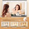 imageGreenvelly Farmhouse Vanity with Lights Desk and ChairWhite Vanity Desk with Mirror and Lights3 Lighting ModesDressing Table with DrawersVanity Table Set for WomenGirls
