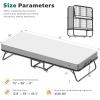 imageGreenvelly Folding Bed with Mattress 75quot x 38quot Roll Away Beds for AdultsMetal Frame Fold Up Beds with Memory Foam MattressGuest BedTwin 75 x 38