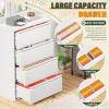 imageGreenvelly Lateral File Cabinet 2 Drawer Lockable Metal Filing Cabinet for Home Office Black Metal File Cabinet with Lock for LegalLetterA4F4 Size with Hanging BarsampampKeyWhite