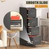 imageGreenvelly Lateral File Cabinet 2 Drawer Lockable Metal Filing Cabinet for Home Office Black Metal File Cabinet with Lock for LegalLetterA4F4 Size with Hanging BarsampampKeyBlack