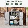 imageGreenvelly Metal Cabinet 36quot Locking Storage File Cabinet with Doors and Shelves for OfficeHomeGymSchoolKitchenWhiteBlack Grey