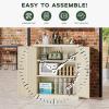 imageGreenvelly Metal Cabinet 36quot Locking Storage File Cabinet with Doors and Shelves for OfficeHomeGymSchoolKitchenWhiteGrey