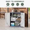 imageGreenvelly Metal Cabinet 36quot Locking Storage File Cabinet with Doors and Shelves for OfficeHomeGymSchoolKitchenWhiteGrey White