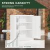 imageGreenvelly Metal Cabinet 36quot Locking Storage File Cabinet with Doors and Shelves for OfficeHomeGymSchoolKitchenWhiteWhite