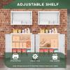imageGreenvelly Metal Cabinet 36quot Locking Storage File Cabinet with Doors and Shelves for OfficeHomeGymSchoolKitchenWhiteWhite