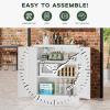 imageGreenvelly Metal Cabinet 36quot Locking Storage File Cabinet with Doors and Shelves for OfficeHomeGymSchoolKitchenWhiteWhite