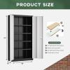 imageGreenvelly Metal Garage Storage Cabinet 72Locking Steel Storage Cabinet with 2 Doors and 4 Adjustable Shelves for Home OfficeSchoolFileGray WhiteBlack Grey