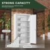 imageGreenvelly Metal Garage Storage Cabinet 72Locking Steel Storage Cabinet with 2 Doors and 4 Adjustable Shelves for Home OfficeSchoolFileGray WhiteWhite