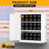 imageGreenvelly Metal Garage Storage Cabinet with 4 Swivel Wheels 73 Black Storage Cabinet on Wheels Rolling Tool Cabinet with Locking Doors and Shelves for Home Basement Kitchen Pantry WarehouseWhite