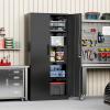 imageGreenvelly Metal Garage Storage Cabinet with 4 Swivel Wheels 73 Black Storage Cabinet on Wheels Rolling Tool Cabinet with Locking Doors and Shelves for Home Basement Kitchen Pantry WarehouseBlack