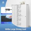 imageGreenvelly Metal Garage Storage Cabinet with 4 Swivel Wheels 73 Black Storage Cabinet on Wheels Rolling Tool Cabinet with Locking Doors and Shelves for Home Basement Kitchen Pantry WarehouseWhite