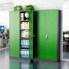 imageGreenvelly Metal Garage Storage Cabinet with 4 Swivel Wheels 73 Black Storage Cabinet on Wheels Rolling Tool Cabinet with Locking Doors and Shelves for Home Basement Kitchen Pantry WarehouseBlack Green