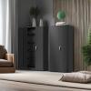 imageGreenvelly Metal Garage Storage Cabinet with 4 Swivel Wheels 73 Black Storage Cabinet on Wheels Rolling Tool Cabinet with Locking Doors and Shelves for Home Basement Kitchen Pantry WarehouseBlack