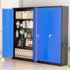 imageGreenvelly Metal Garage Storage Cabinet with 4 Swivel Wheels 73 Black Storage Cabinet on Wheels Rolling Tool Cabinet with Locking Doors and Shelves for Home Basement Kitchen Pantry WarehouseBlack Blue