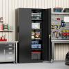 imageGreenvelly Metal Garage Storage Cabinet with 4 Swivel Wheels 73 Black Storage Cabinet on Wheels Rolling Tool Cabinet with Locking Doors and Shelves for Home Basement Kitchen Pantry WarehouseBlack