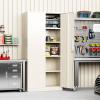 imageGreenvelly Metal Garage Storage Cabinet with 4 Swivel Wheels 73 Black Storage Cabinet on Wheels Rolling Tool Cabinet with Locking Doors and Shelves for Home Basement Kitchen Pantry WarehouseGrey