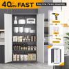 imageGreenvelly Metal Garage Storage Cabinet with Wheels 73quot White Steel Rolling Cabinet with 2 Door Lock and Adjustable ShelvesLocking Storage Cabinet for Garage Home Office Utility RoomWhite Grey