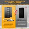 imageGreenvelly Metal Garage Storage Cabinet with Wheels 73quot White Steel Rolling Cabinet with 2 Door Lock and Adjustable ShelvesLocking Storage Cabinet for Garage Home Office Utility RoomBlack