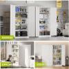 imageGreenvelly Metal Lockable Storage Cabinet 72 Tall Storage Cabinet with 2 Doors and 4 Adjustable Shelves for Office Home Garage Pantry Assembly Required 18D WhiteWhite
