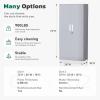 imageGreenvelly Metal Lockable Storage Cabinet 72 Tall Storage Cabinet with 2 Doors and 4 Adjustable Shelves for Office Home Garage Pantry Assembly Required 18D WhiteDark Grey