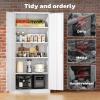 imageGreenvelly Metal Lockable Storage Cabinet 72 Tall Storage Cabinet with 2 Doors and 4 Adjustable Shelves for Office Home Garage Pantry Assembly Required 18D WhiteWhite