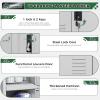 imageGreenvelly Metal Locker 66Lockers for Employees with 5DoorsTall Steel Lockable Storage Lockers with Standing LegsCard SlotsVents for GymSchoolOfficeKids RoomBlueGrey