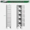 imageGreenvelly Metal Locker 66Lockers for Employees with 5DoorsTall Steel Lockable Storage Lockers with Standing LegsCard SlotsVents for GymSchoolOfficeKids RoomBlueGrey