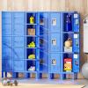 imageGreenvelly Metal Locker 66Lockers for Employees with 5DoorsTall Steel Lockable Storage Lockers with Standing LegsCard SlotsVents for GymSchoolOfficeKids RoomBlueBlue