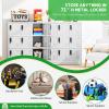 imageGreenvelly Metal Locker 66Lockers for Employees with 5DoorsTall Steel Lockable Storage Lockers with Standing LegsCard SlotsVents for GymSchoolOfficeKids RoomBlueGrey